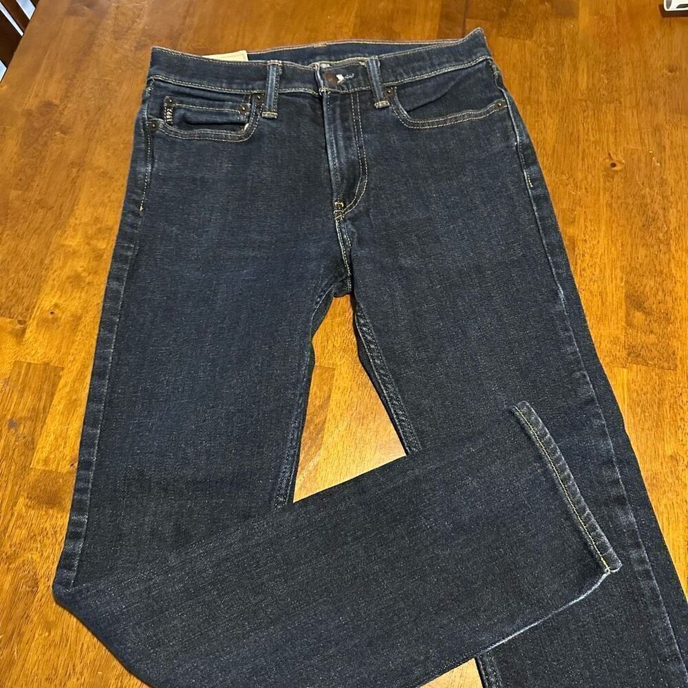 Abercrombie & Fitch Boys Size 16 Dark Wash Skinny Leg Stretch Denim Jeans
